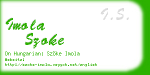imola szoke business card